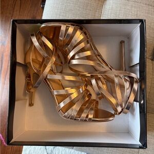 Lipsy Gold Strappy Heels